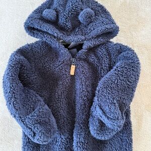 Carter's Navy Fleece Hooded Pram